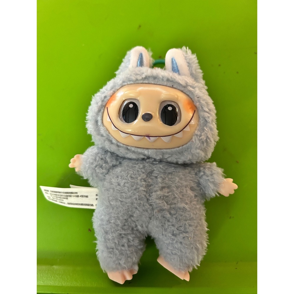 Pop Mart The Monsters Labubu Plush Doll Blue Bunny Costume Collectible Figure